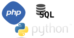 stack logo php, python, sql, mysql et mongodb